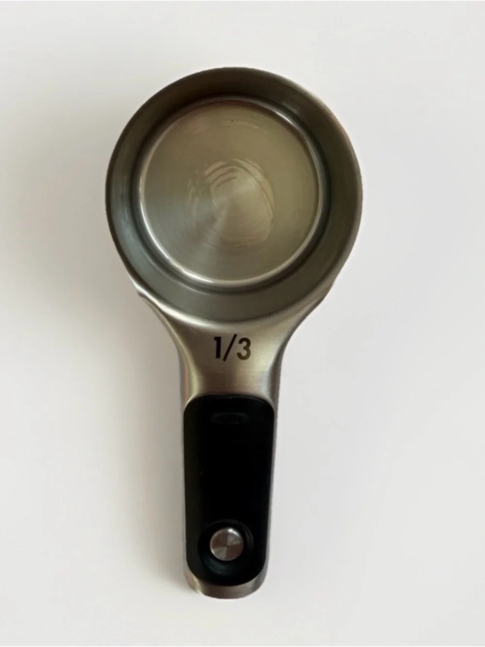 OXO Good Grips Stainless Steel Magnetic Measuring Cups Set of 3 1/2 1/3 1/4 Cup